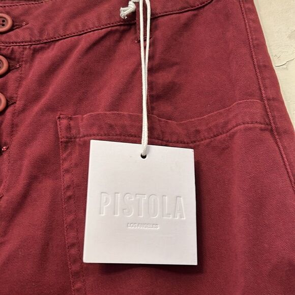 Pistola merlot colored button fly pocketed pants Size 30 New - Picture 5 of 11